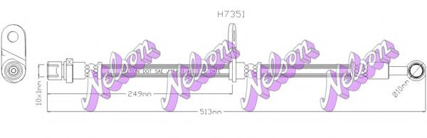 H7351 BROVEX-NELSON Brake System Brake Hose