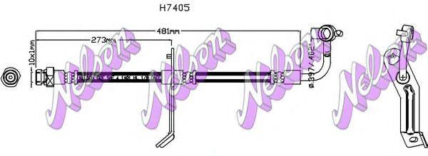 H7405 BROVEX-NELSON Brake System Brake Hose