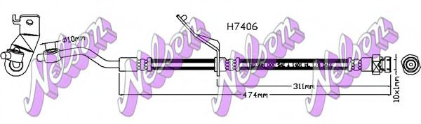 H7406 BROVEX-NELSON Brake System Brake Hose