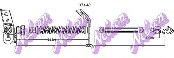 H7442 BROVEX-NELSON Brake System Warning Contact, brake pad wear