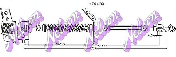 H7442Q BROVEX-NELSON Brake System Brake Hose
