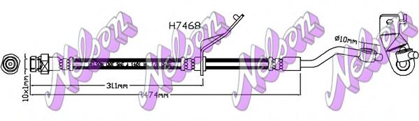H7468 BROVEX-NELSON Brake System Brake Hose