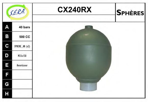CX240RX SERA Suspension Suspension Sphere, pneumatic suspension
