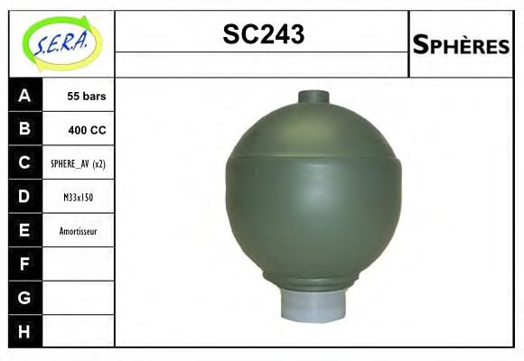 SC243 SERA Suspension Sphere, pneumatic suspension