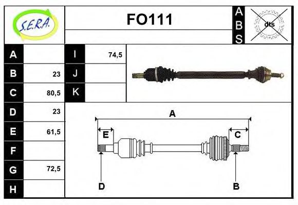 FO111 SERA Steering Tie Rod End