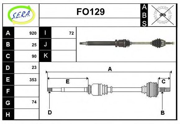 FO129 SERA Wheel Suspension Ball Joint