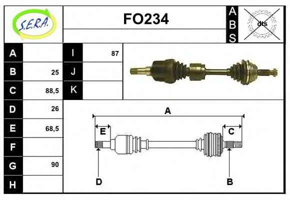 FO234 SERA Wheel Suspension Ball Joint