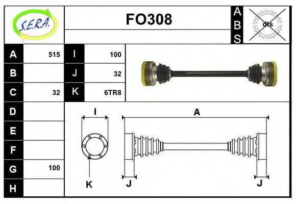FO308 SERA Steering Tie Rod Axle Joint