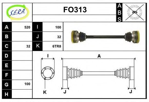 FO313 SERA Steering Tie Rod Axle Joint