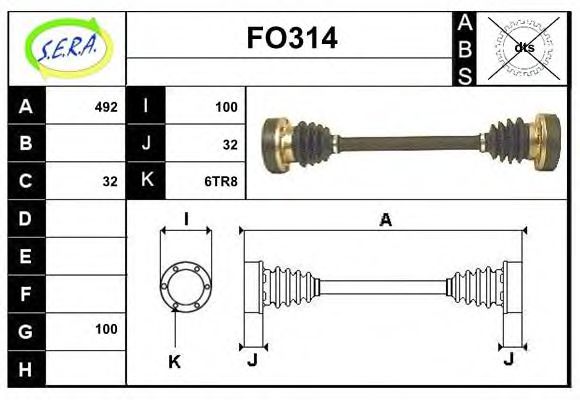 FO314 SERA Steering Tie Rod Axle Joint