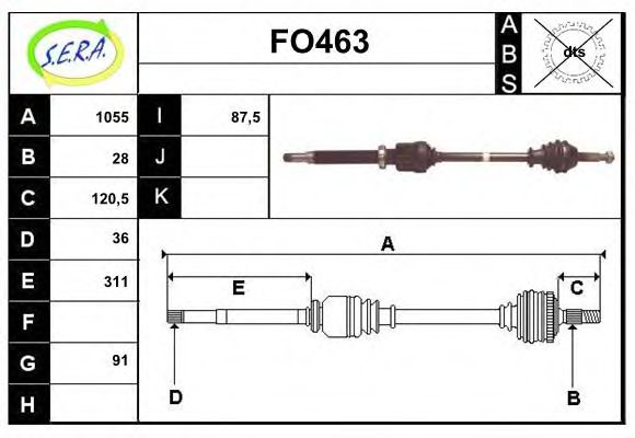 FO463 SERA Tie Rod Axle Joint