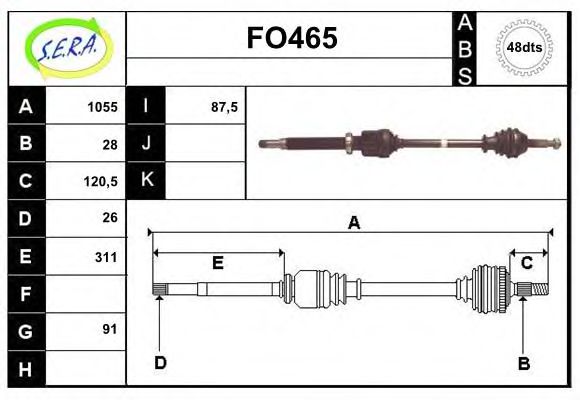 FO465 SERA Wheel Suspension Ball Joint