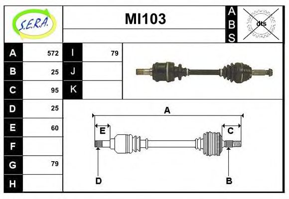 MI103 SERA Steering Tie Rod End