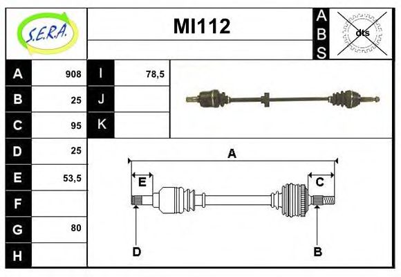 MI112 SERA Steering Tie Rod End
