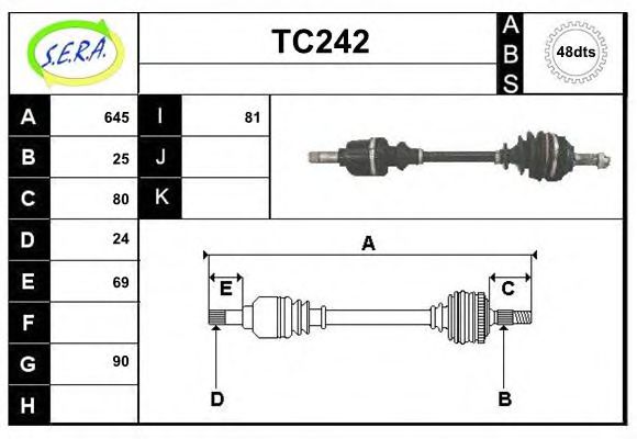 TC242 SERA Wheel Suspension Ball Joint