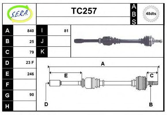 TC257 SERA Tie Rod Axle Joint