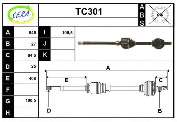 TC301 SERA Wheel Suspension Ball Joint