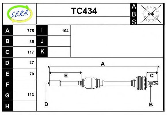 TC434 SERA Wheel Suspension Ball Joint