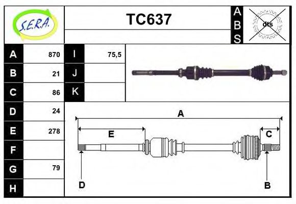 TC637 SERA Wheel Suspension Ball Joint