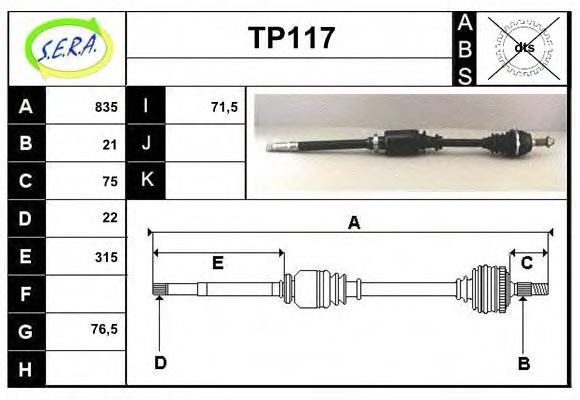 TP117 SERA Sensor, throttle position