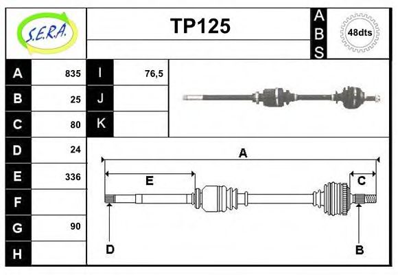 TP125 SERA Система зажигания Коммутатор, система зажигания