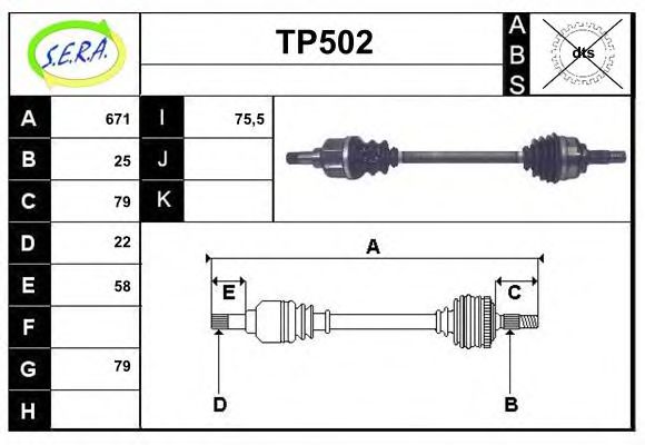 TP502 SERA Tensioner Pulley, v-ribbed belt
