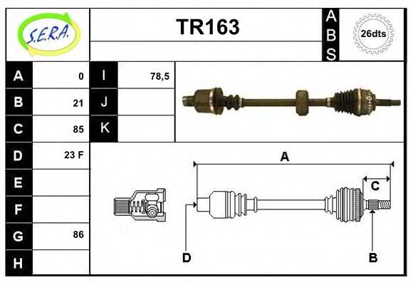 TR163 SERA Cylinder Head Gasket Set, exhaust manifold
