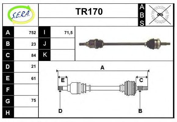 TR170 SERA Cylinder Head Gasket Set, exhaust manifold