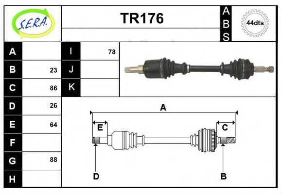 TR176 SERA Cylinder Head Gasket Set, exhaust manifold