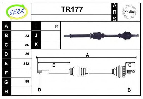 TR177 SERA Cylinder Head Gasket Set, exhaust manifold