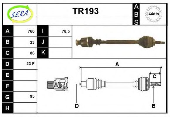 TR193 SERA Cylinder Head Gasket Set, exhaust manifold