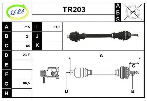 TR203 SERA Cylinder Head Gasket Set, exhaust manifold