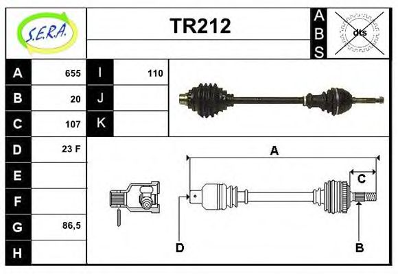 TR212 SERA Cylinder Head Gasket Set, exhaust manifold
