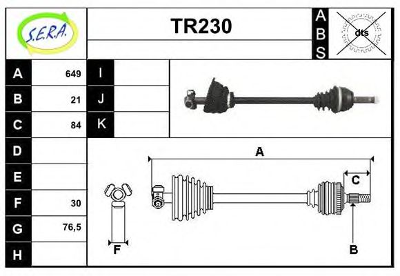 TR230 SERA Cylinder Head Gasket Set, exhaust manifold