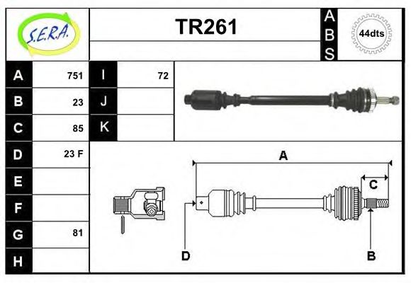 TR261 SERA Cylinder Head Gasket Set, exhaust manifold