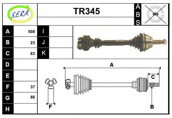 TR345 SERA Cylinder Head Gasket Set, exhaust manifold