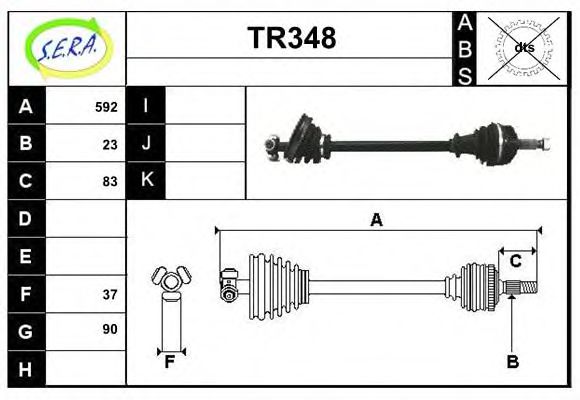 TR348 SERA Cylinder Head Gasket Set, exhaust manifold