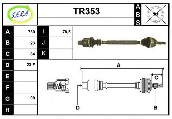 TR353 SERA Cylinder Head Gasket Set, exhaust manifold