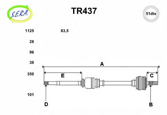 TR437 SERA Track Control Arm