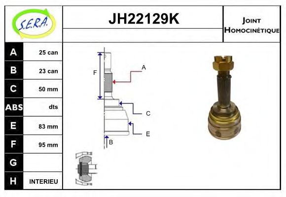 JH22129K SERA Final Drive Joint Kit, drive shaft