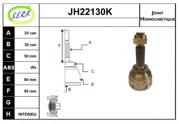 JH22130K SERA Final Drive Joint Kit, drive shaft
