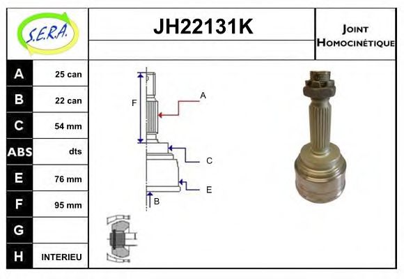 JH22131K SERA Final Drive Joint Kit, drive shaft