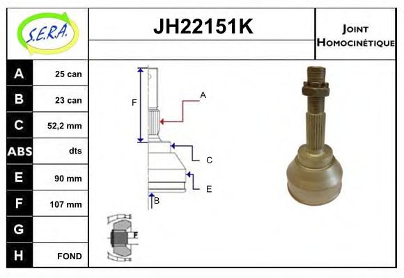 JH22151K SERA Gelenksatz, Antriebswelle