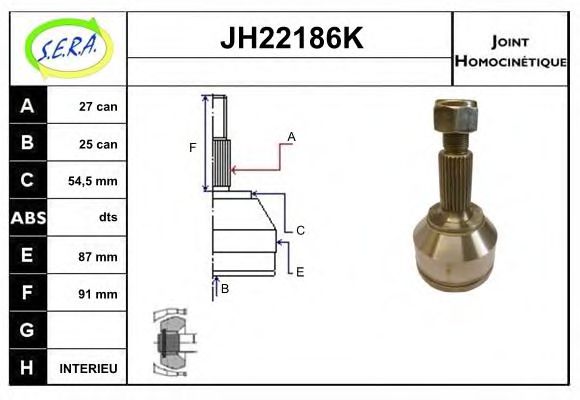JH22186K SERA Final Drive Joint Kit, drive shaft