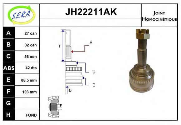 JH22211AK SERA Joint Kit, drive shaft