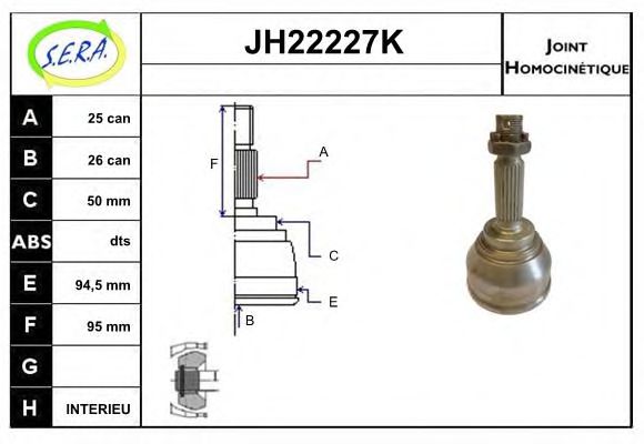 JH22227K SERA Final Drive Joint Kit, drive shaft