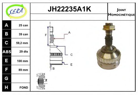 JH22235A1K SERA Joint Kit, drive shaft
