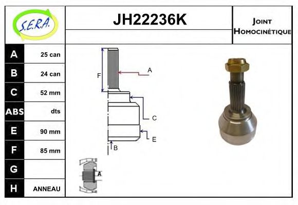 JH22236K SERA Final Drive Joint Kit, drive shaft