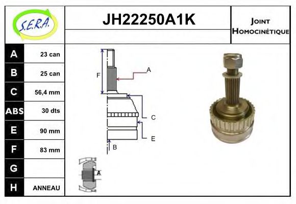 JH22250A1K SERA Joint Kit, drive shaft