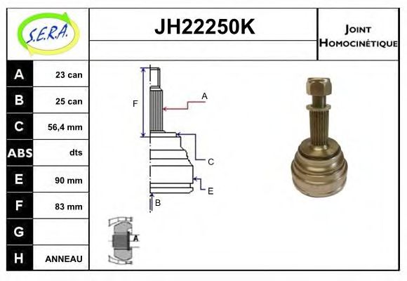 JH22250K SERA Joint Kit, drive shaft